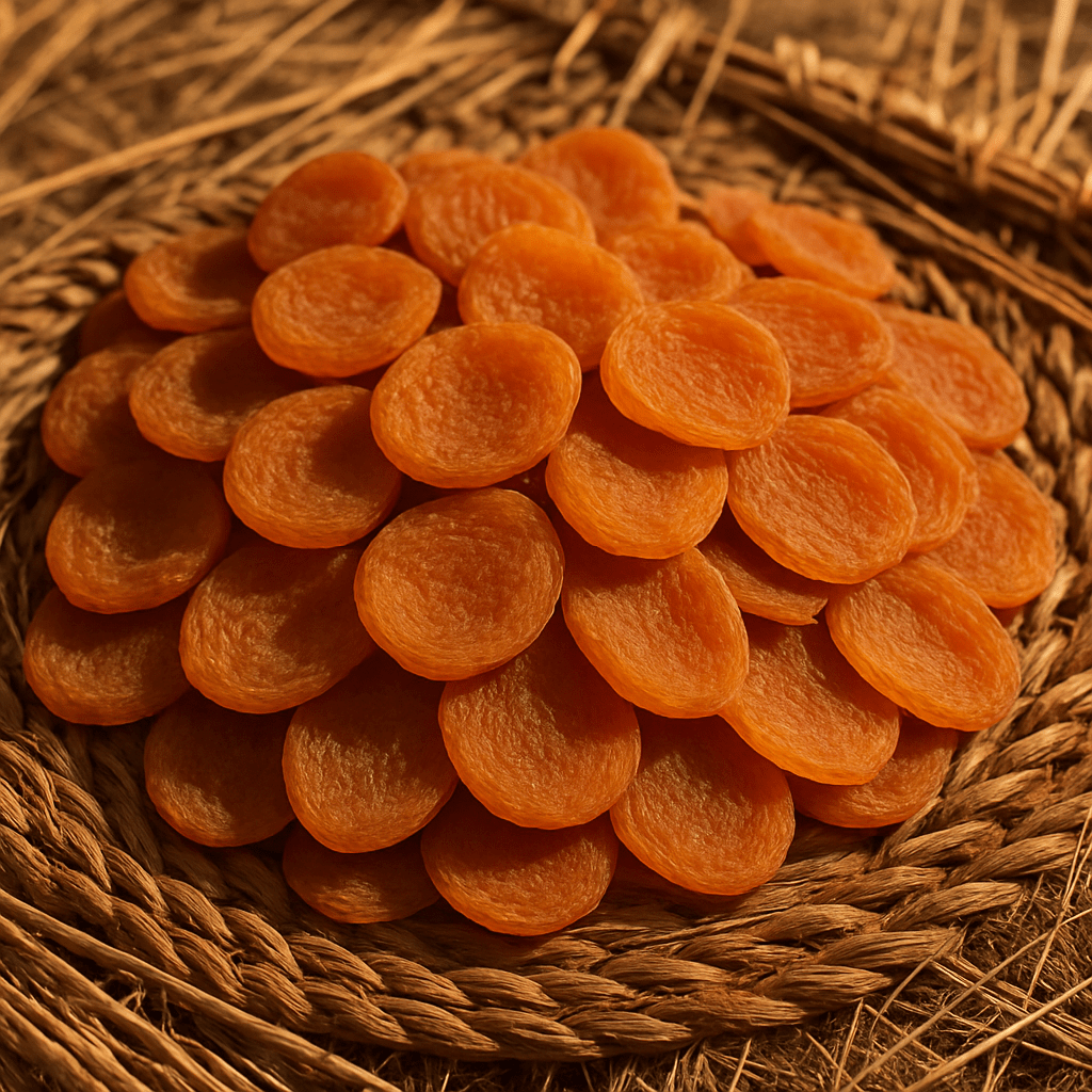 تصویر زردآلو خشک حاصل نور خورشید گلباران